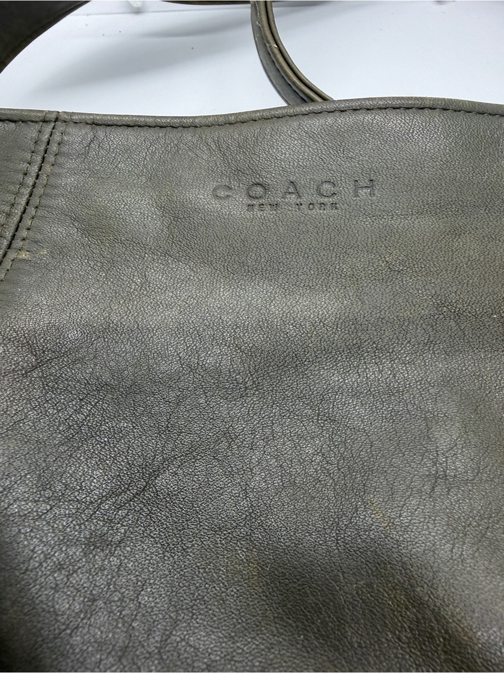 Coach Olive Green Leather Shoulder Bag - Picture 5 of 5